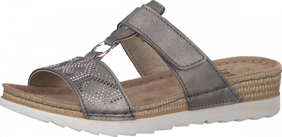Jana dames Slipper 27223-206 Grijs Metallic