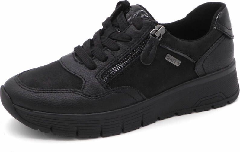 Jana Dames Sneaker 23762-007 Zwart Wijdte H