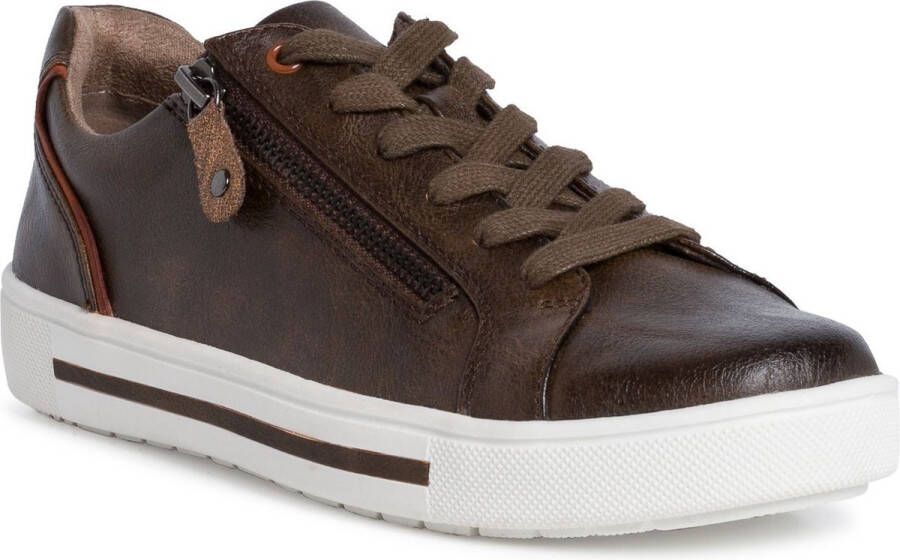 Scarpe Sneaker Donna JANA Relax Fit - Larghezza G/H, Tacco 3 Cm, Pelle Sostenibile LWG Gold - copertina