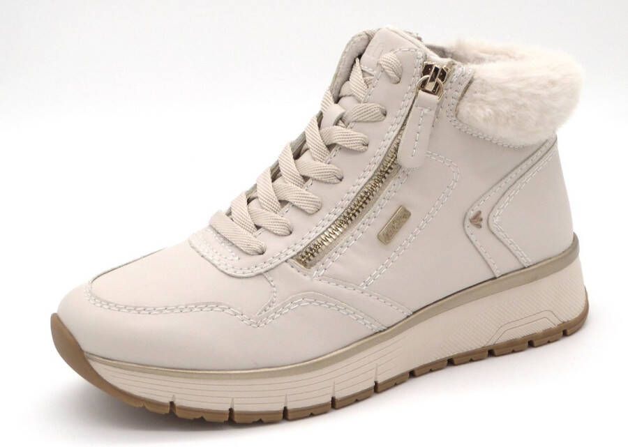 Jana Dames Veterboot 26268-411 Lichtbeige Wijdte H