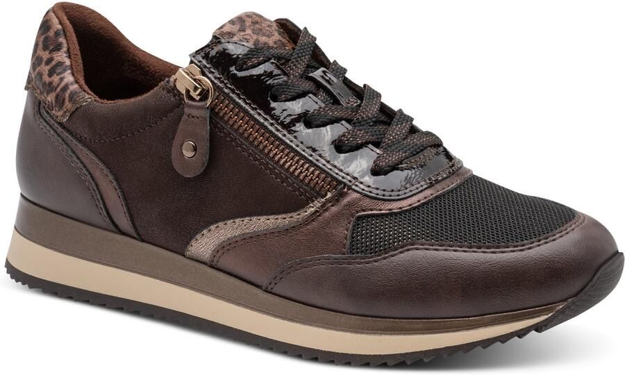 Jana Dames Sneaker 23774-304 Bruin Wijdte H