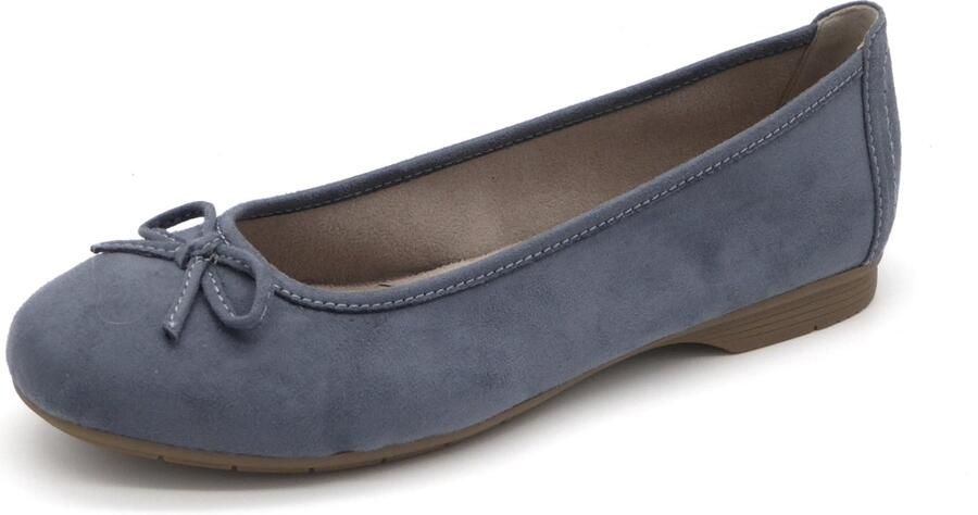 Jana Dames Ballerina 22164-802 Jeansblauw Wijdte H