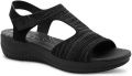 Jana Dames Coshy Adventure Die Hallux-freundliche Sandale 8-28772-44 001 H-breedte - Zwart