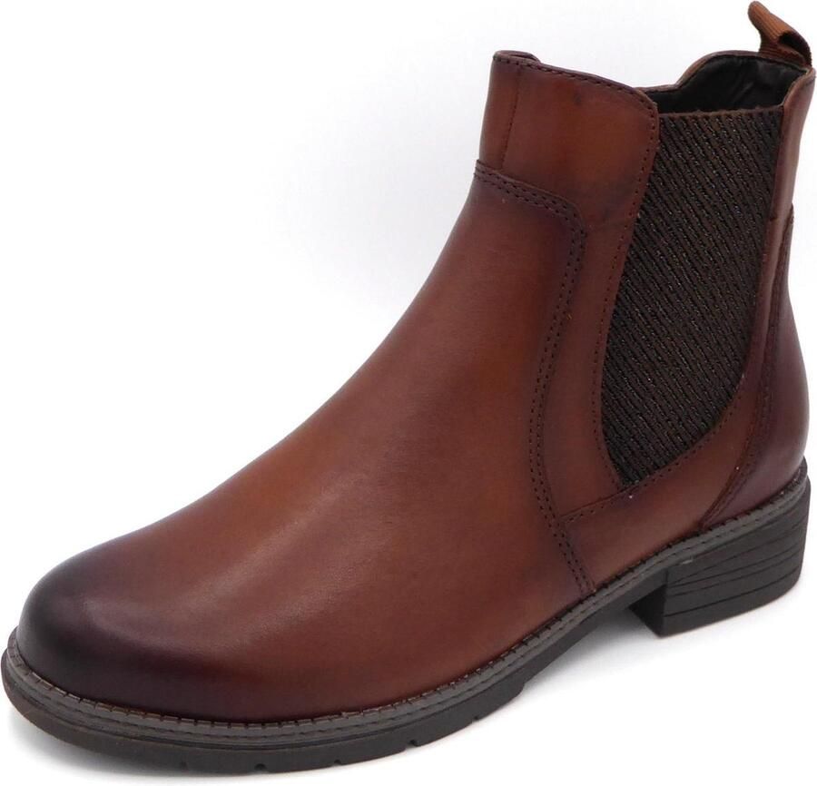 Jana Dames Enkellaars 25321-305 Cognac Wijdte H
