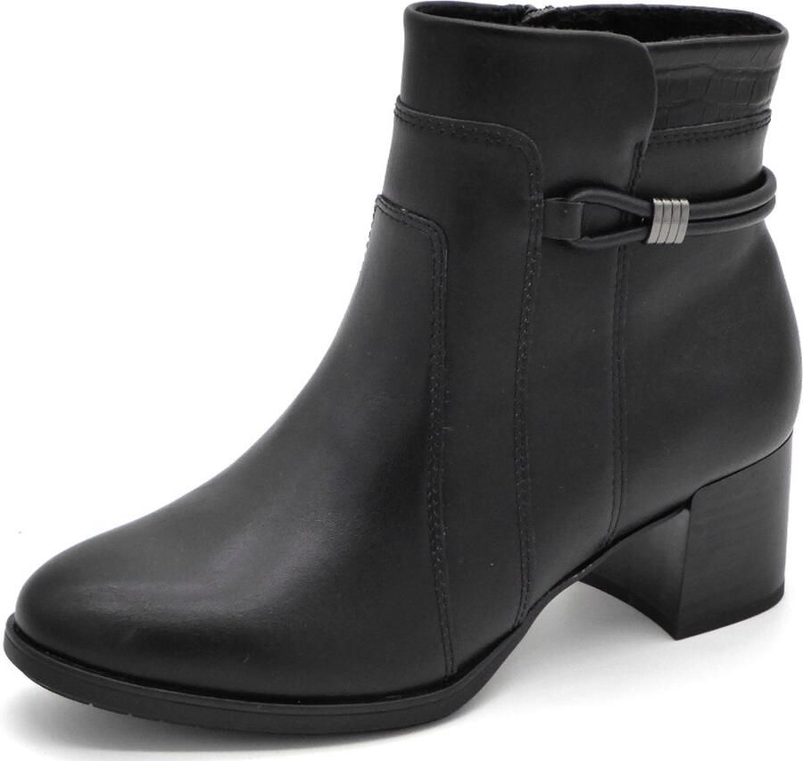 Jana Dames Enkellaarsje 25366-001 Zwart Wijdte H