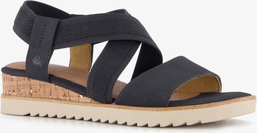 Jana dames sandalen met H-leest blauw