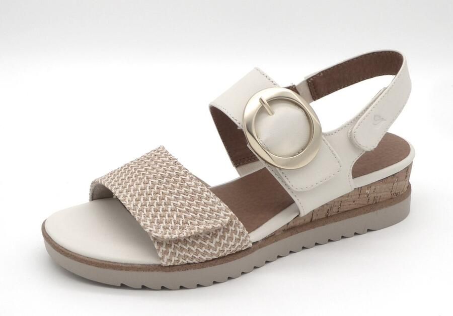 Jana Dames Sandalette 28776-134 Lichtbeige Combi Wijdte H