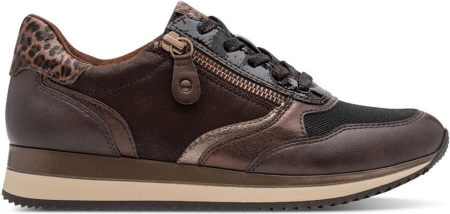 Jana Dames Sneaker 23774-304 Bruin Wijdte H