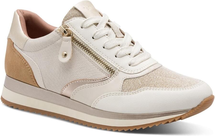 Jana Dames Sneaker 23774-414 Ivoor Combi Wijdte H