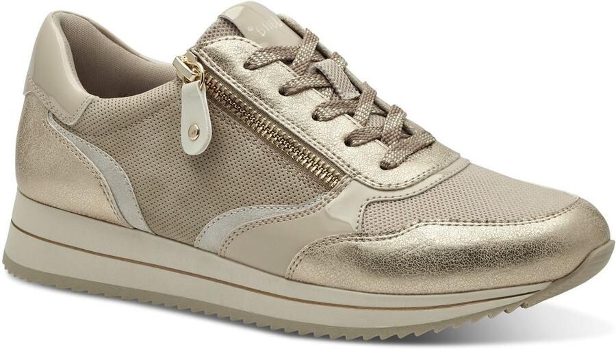 Jana Dames Sneaker Beige Goud 23774 499 H-breedte
