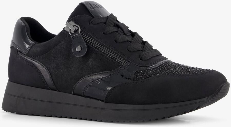 Jana dames sneakers met H leest zwart Uitneembare zool