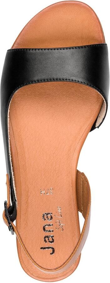 Jana Sandalen met sleehak BLACK SOFTLINE