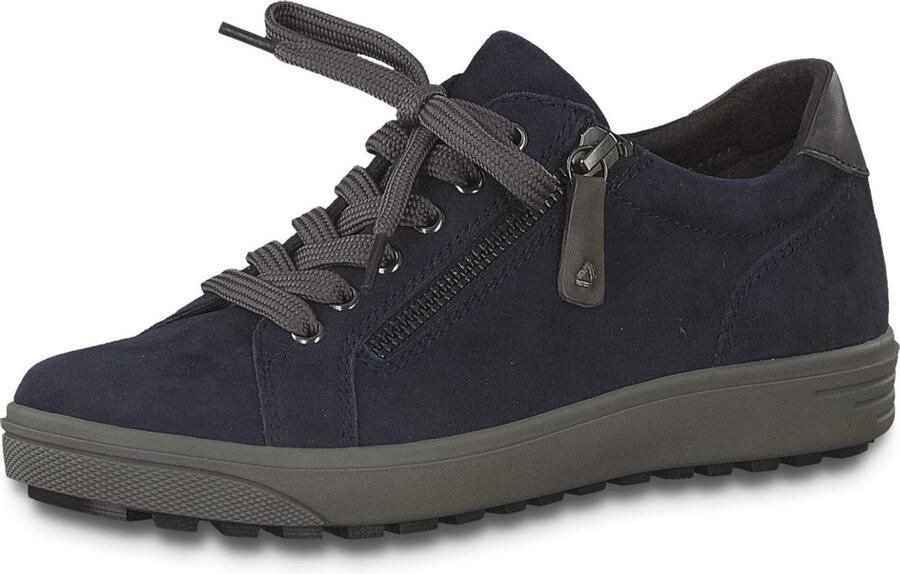 Jana veterschoen 8-23611-25 Blauw 805 Wijdte H
