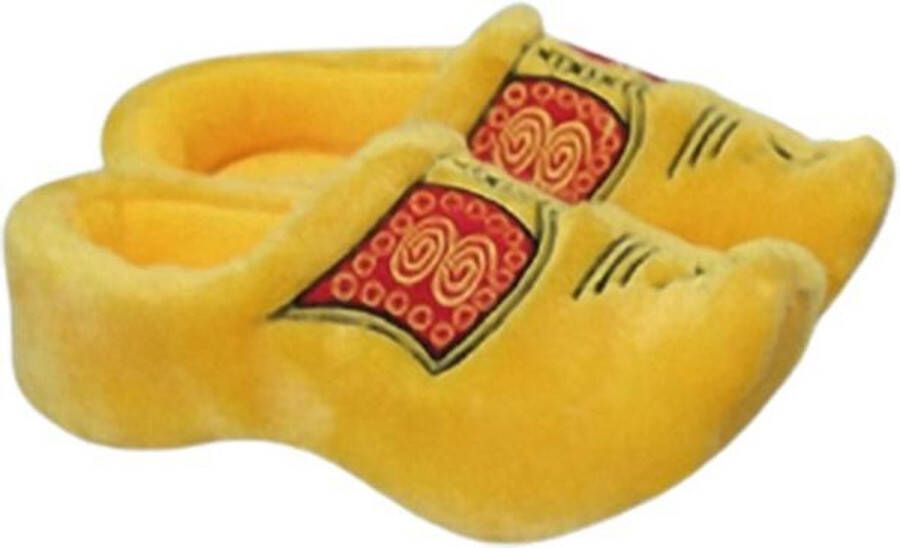 Janden Klompen & Werkkleding Klomppantoffel geel met boeren bies