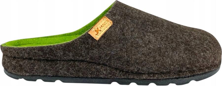 Janex Dames Pantoffels Feltino Warme Wol & Filc Bruin