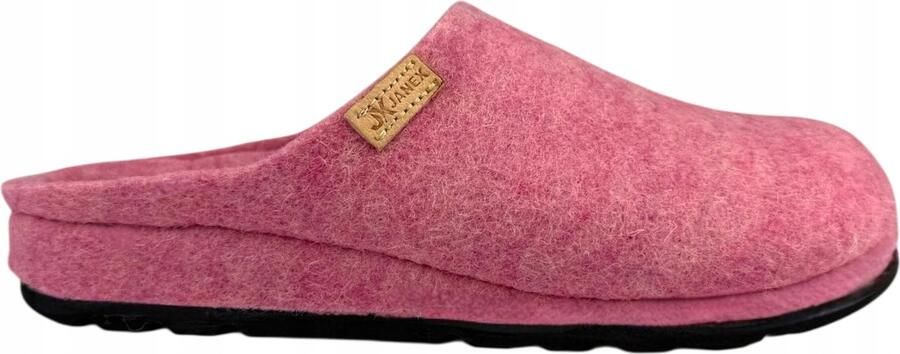 Janex Dames Pantoffels Wol Filc Roze Lichtgewicht Profielzool Feltino