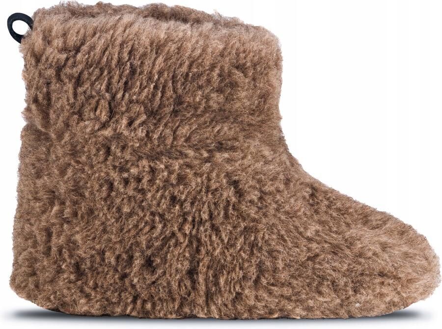 Janex Wooloria dames pantoffels van 100% natuurlijke wol bruin