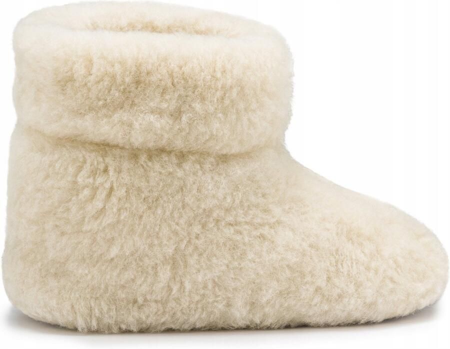 Janex Wooloria dames pantoffels van natuurlijke wol wit