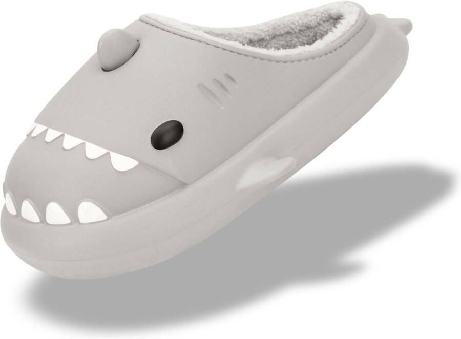 JAXY Haai Slippers Shark Slides Shark Slippers Pantoffels en Sloffen en Grijs