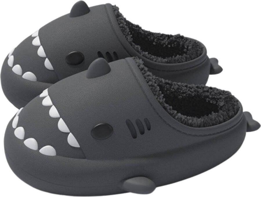 JAXY Haai Slippers Shark Slides Shark Slippers Pantoffels Dames en Heren Sloffen Jongens en Meisjes Zwart