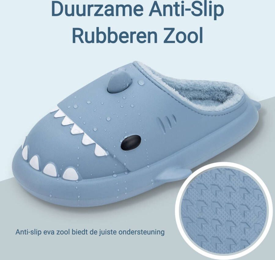 JAXY Haai Slippers Shark Slides Shark Slippers Pantoffels en Sloffen en -41 Blauw - Foto 3