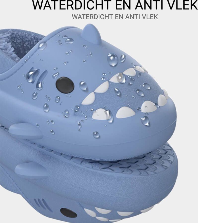 JAXY Haai Slippers Shark Slides Shark Slippers Pantoffels en Sloffen en -41 Blauw - Foto 4