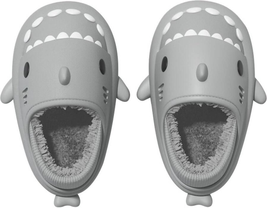JAXY Haai Slippers Shark Slides Shark Slippers Pantoffels en Sloffen en -41 Grijs - Foto 2