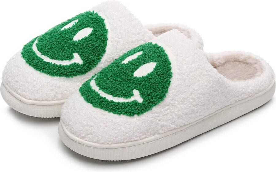 JAXY Smiley Slippers Smiley Pantoffels Smiley Sloffen Pantoffels en Sloffen en Groen - Foto 3