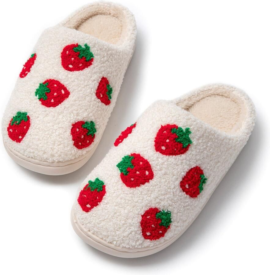 JAXY Smiley Slippers Smiley Pantoffels Smiley Sloffen Pantoffels en Sloffen en Aardbei