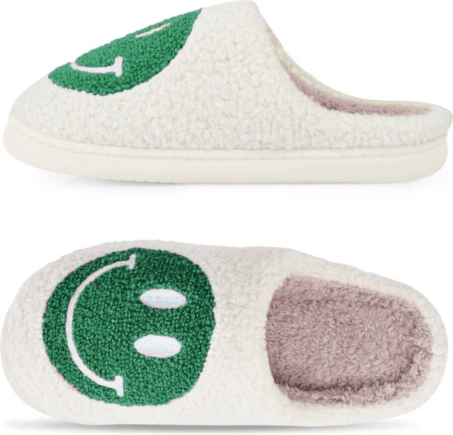 JAXY Smiley Slippers Smiley Pantoffels Smiley Sloffen Pantoffels en Sloffen en -40 Groen - Foto 2