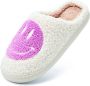 JAXY Smiley Slippers Smiley Pantoffels Smiley Sloffen Pantoffels en Sloffen en -41 Paars - Thumbnail 1