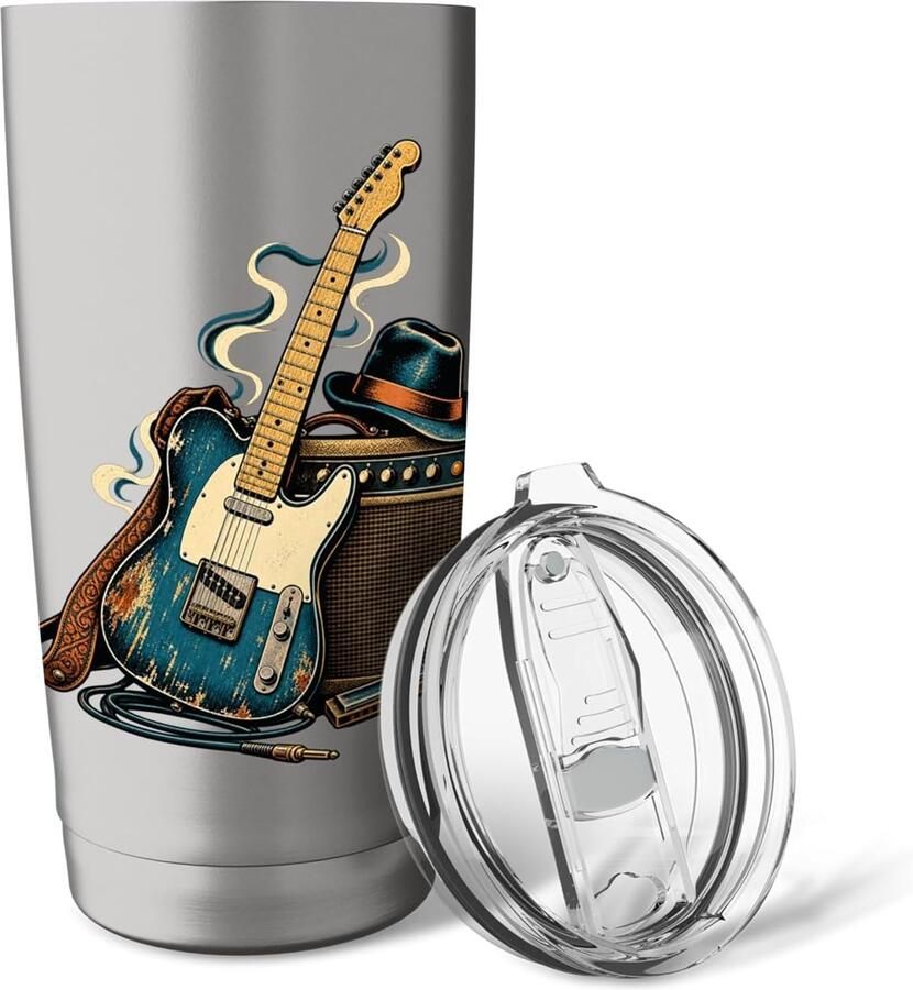 Jazz Blues Muziek Harmonica Dubbelwandige RVS Thermobeker