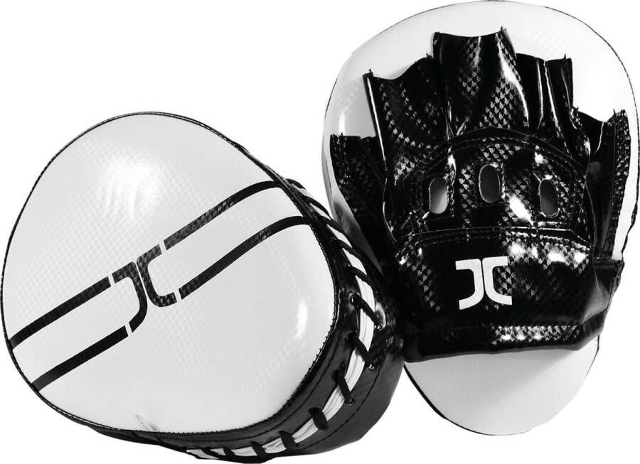JCalicu Taekwondo foc handschoen (curved mitt) Zwart Wit