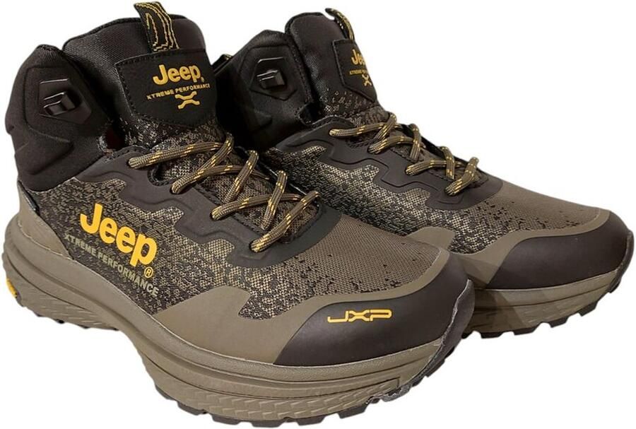 Jeep Wandelschoen Tracked Mid WP JM42202A 020 Military Groen Zwart Waterproof