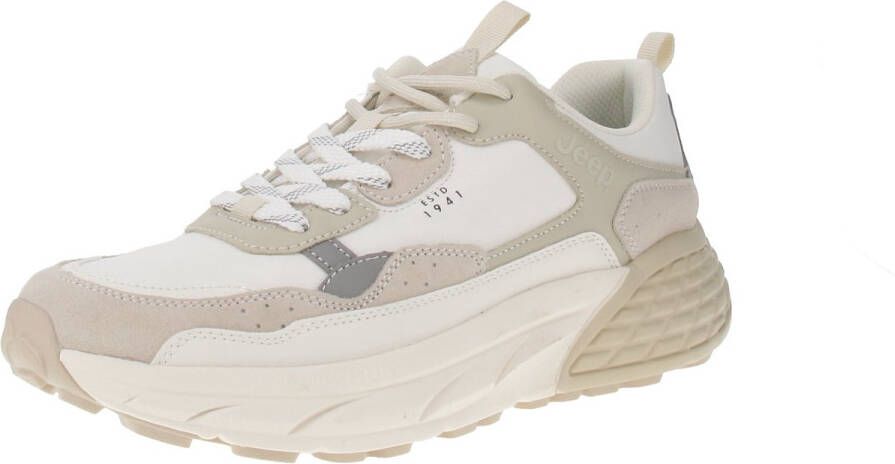 Jeep JM51093A Groove Nylon Herensneaker 098-Off-White