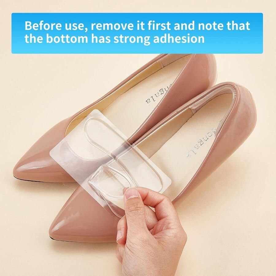 Jhubers goods 34-delige set hoge hak kussen inzetstukken voor sandalen en slingback schoenen Antislip siliconen hielbandjes voor comfortabele pasvorm Geschikt voor vrouwen met hoge hakken