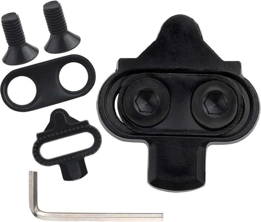 Jhubers goods Fietsschoenplaatjes van Staal voor en Sterke Schoenclips voor Fietsschoenen Binnen en Buiten Gebruik Compatibel met SPD SM-SH51