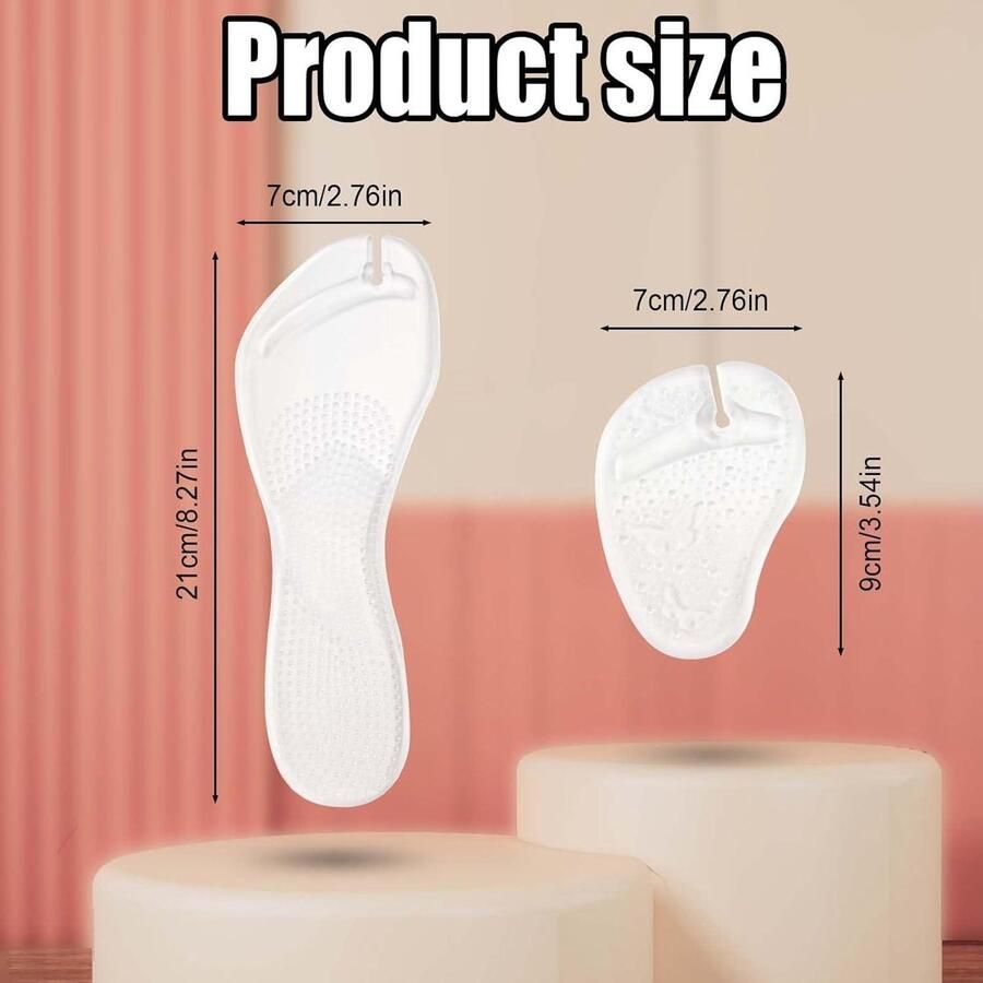 Jhubers goods Flip Flop Strap Pads Teenslippers Antislip Kussens Middenvoet Pad Schokabsorptie 2 stuks Flip Flop accessoires Geschikt voor modellen Transparant Teenbeschermers met kussentjes Gel inserts voor teenslippers