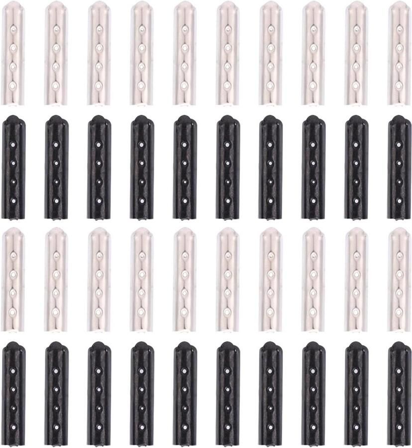 Jhubers goods Veterpluggen Reparatie Hoodies Sneakers Roestvrij Staal Vervanging Uiteinden Schoenen Brons en Zilver 200 Stuks veterpluggen voor canvas sneakers