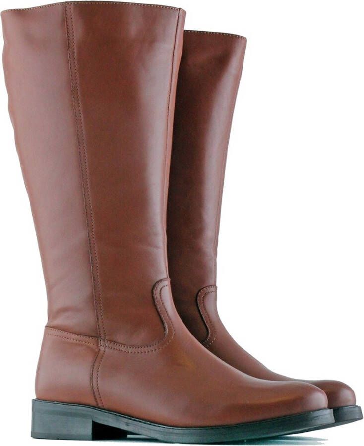 Jilsen Dames Laarzen Brede Kuiten Kelly in Chestnut Kuitomtrek