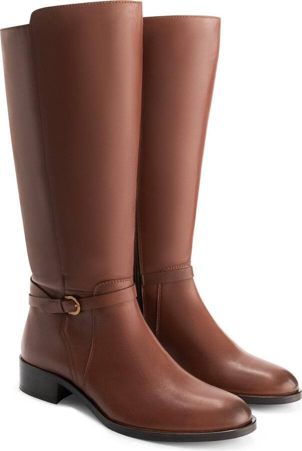 Jilsen Dames Laarzen Brede Schacht en Laarzen Brede Kuiten Bianca in Chestnut Kuitomtrek - Foto 2