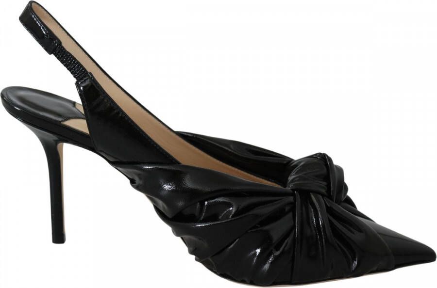 Jimmy Choo Annabell 85 Black Patent Leather Pumps