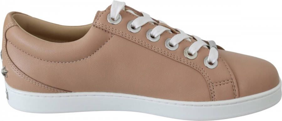 Jimmy Choo Cash Powder Pink Leather Sneakers