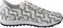Jimmy Choo Witte en zwarte lederen Monza sneakers - Thumbnail 2