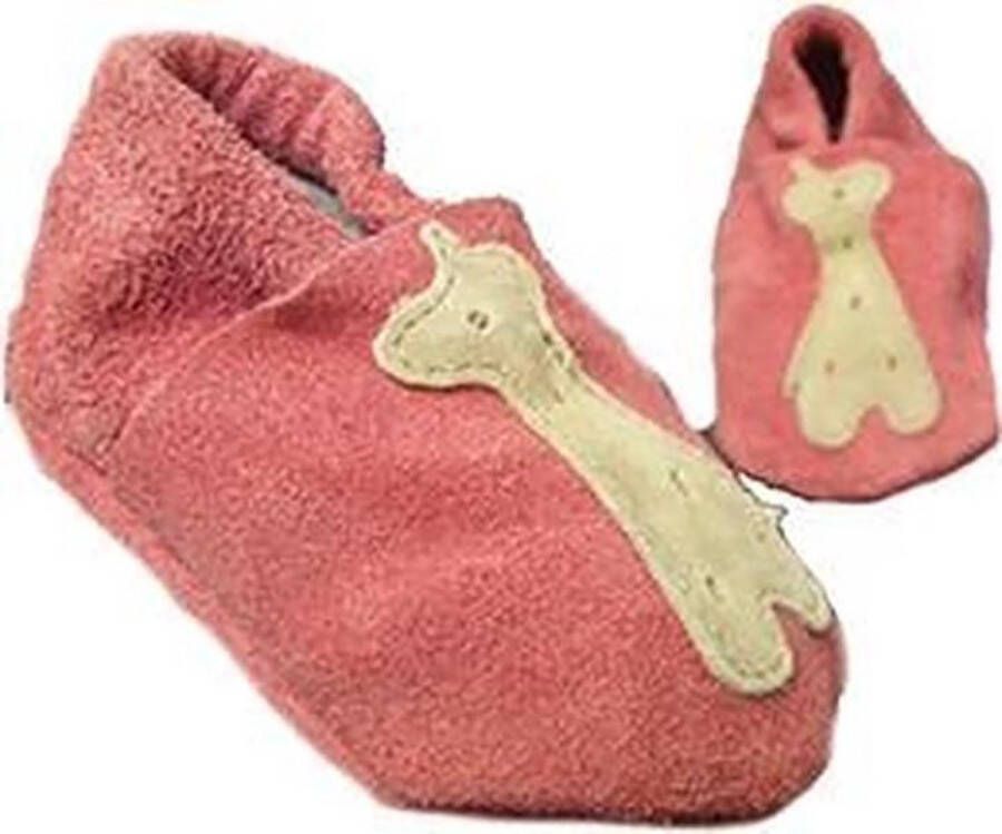 Jobe babyschoenen Roze slofjes met giraffe maat XS (11cm )