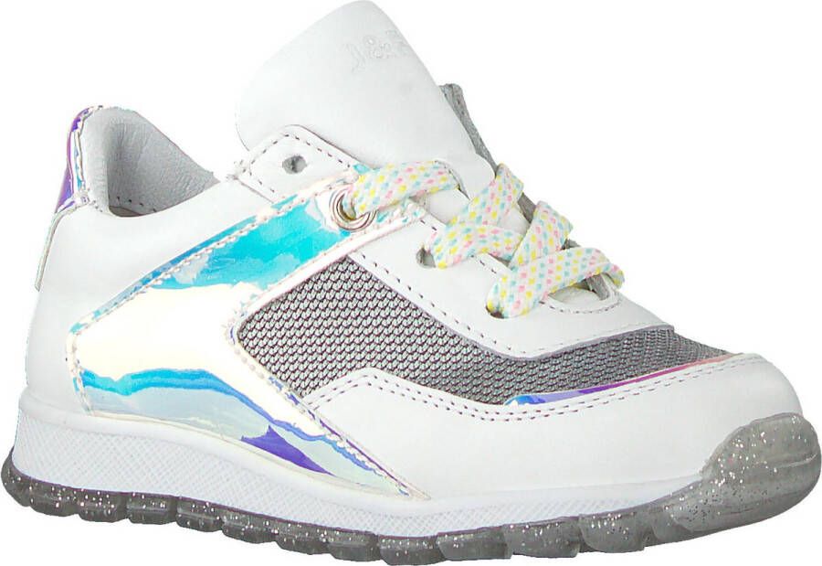 Jochie & Freaks 20104 Lage sneakers Leren Sneaker Meisjes Kids Wit