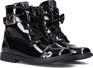 Jochie & Freaks Jf-21172 Veterboots Laarzen Met Veters Meisjes Zwart