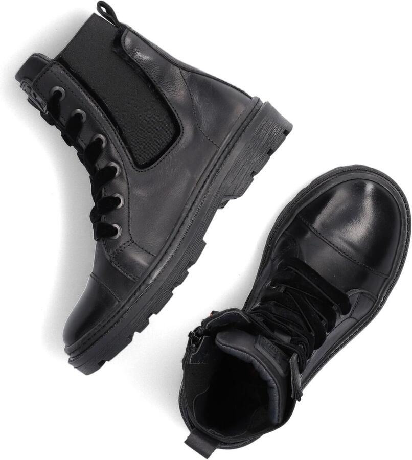 Jochie & Freaks Jf-21388 Veterboots Laarzen Met Veters Meisjes Zwart - Foto 2