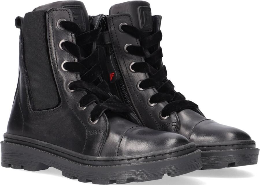 Jochie & Freaks Jf-21388 Veterboots Laarzen Met Veters Meisjes Zwart - Foto 4