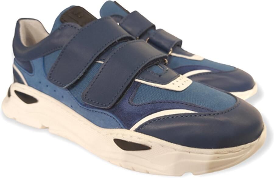 Jochie & Freaks Klittenbandschoen Jack V JF-23612 Jeans Blauw